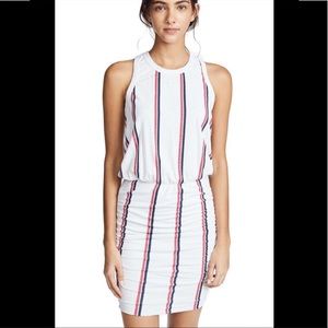 NWT Anthropologie Sundry Striped Ruched Scrunch Racer Back Tank Dress